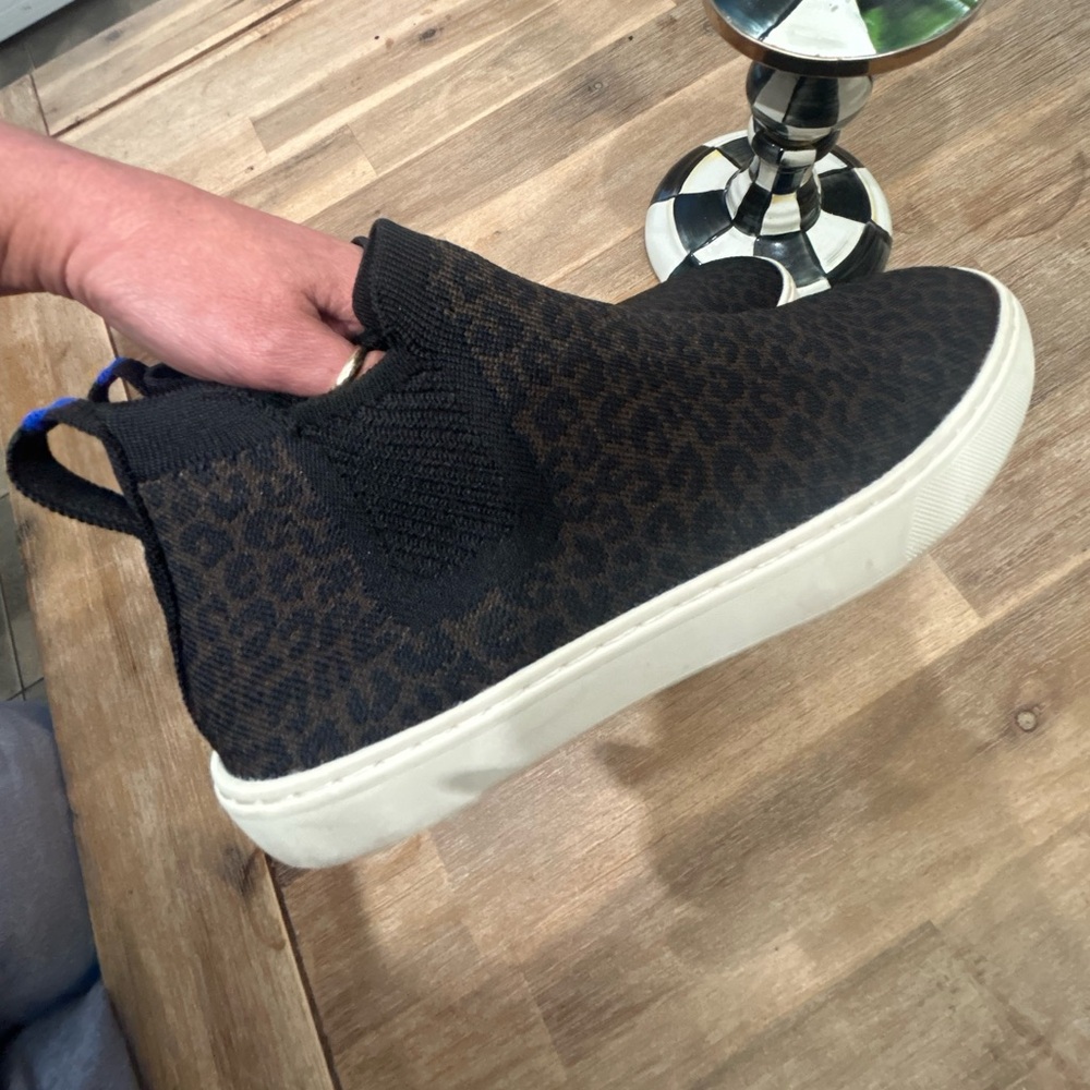 Rothy’s Leopard Print Slip-On Sneakers 8.5